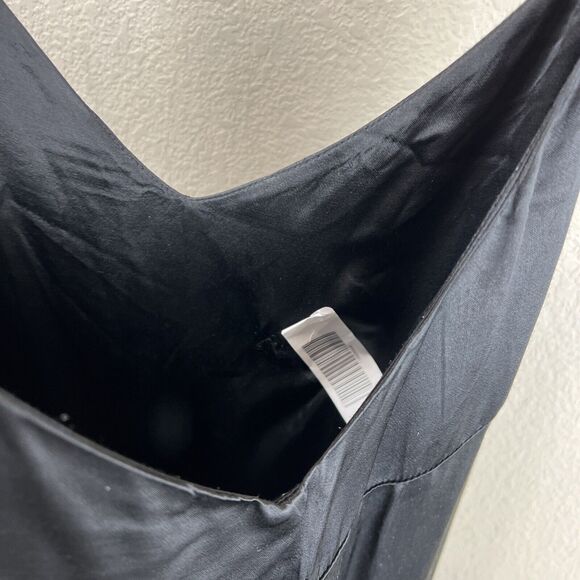 Whimsy + Row Slip Dress Women Large Black Silky Satin Maxi Whimsy Romantic - Picture 4 of 9